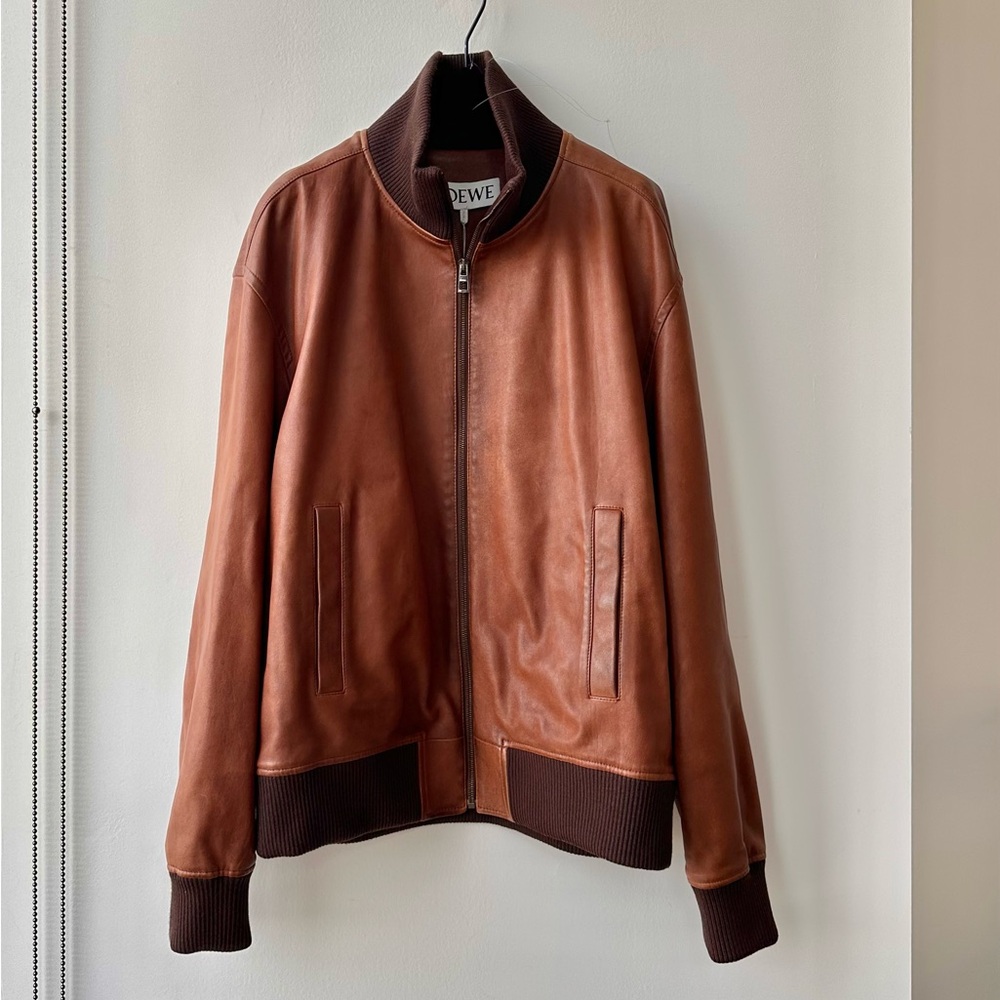 LOEWE  Zip - Up Leather Jacket